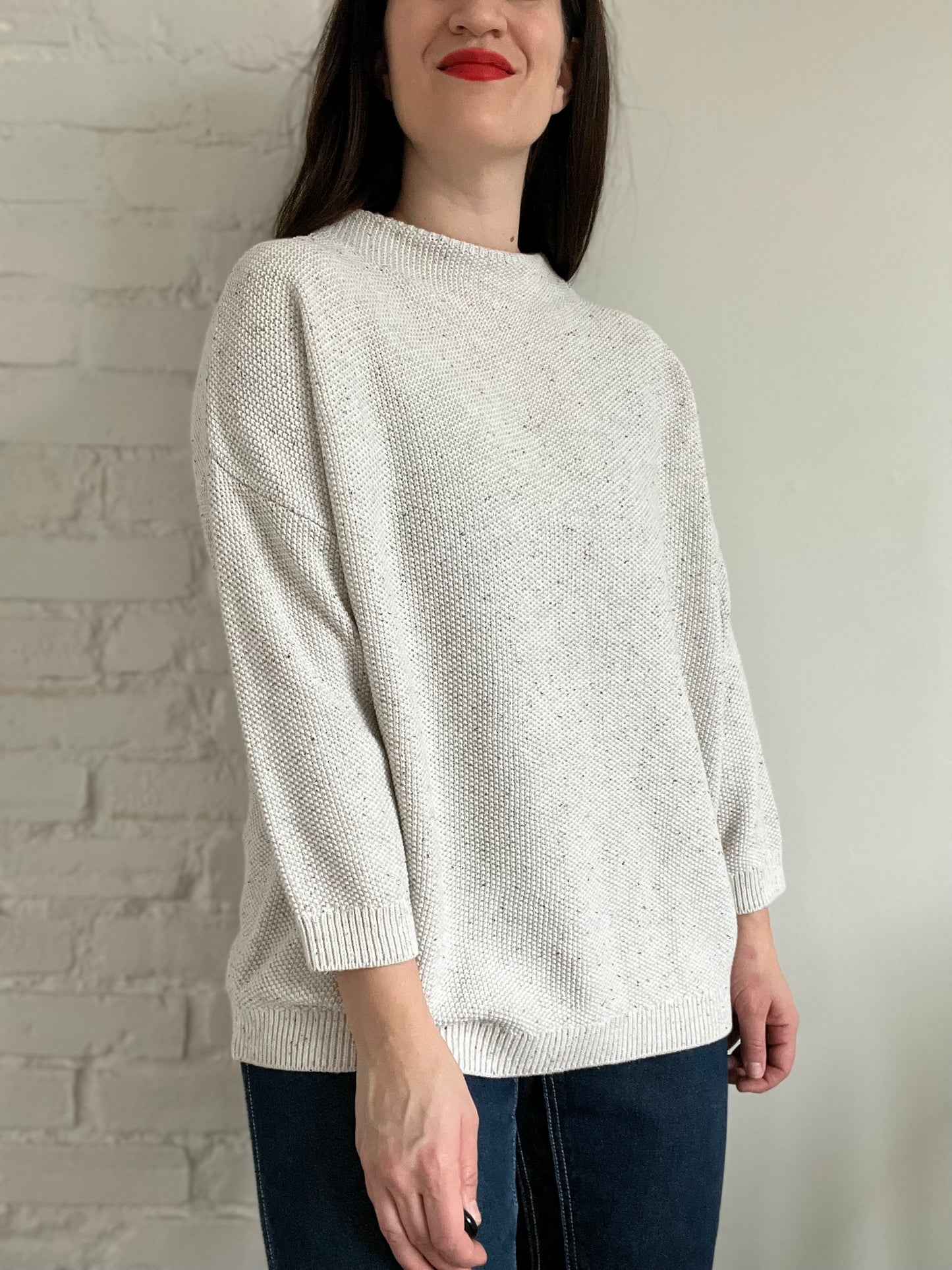 Neutral Waffle Pullover - Sz. XL/XXL