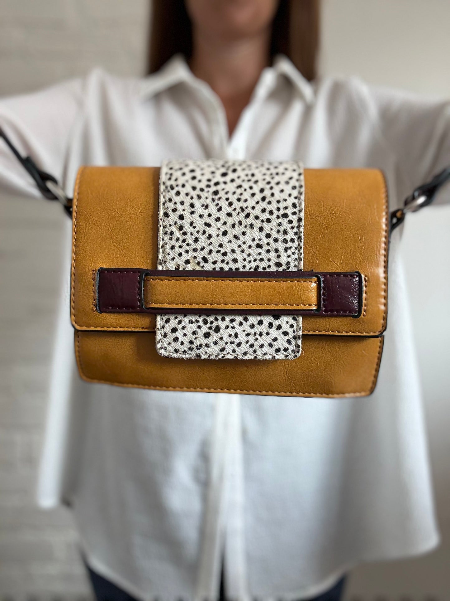 Mini Mustard Dalmatian Purse
