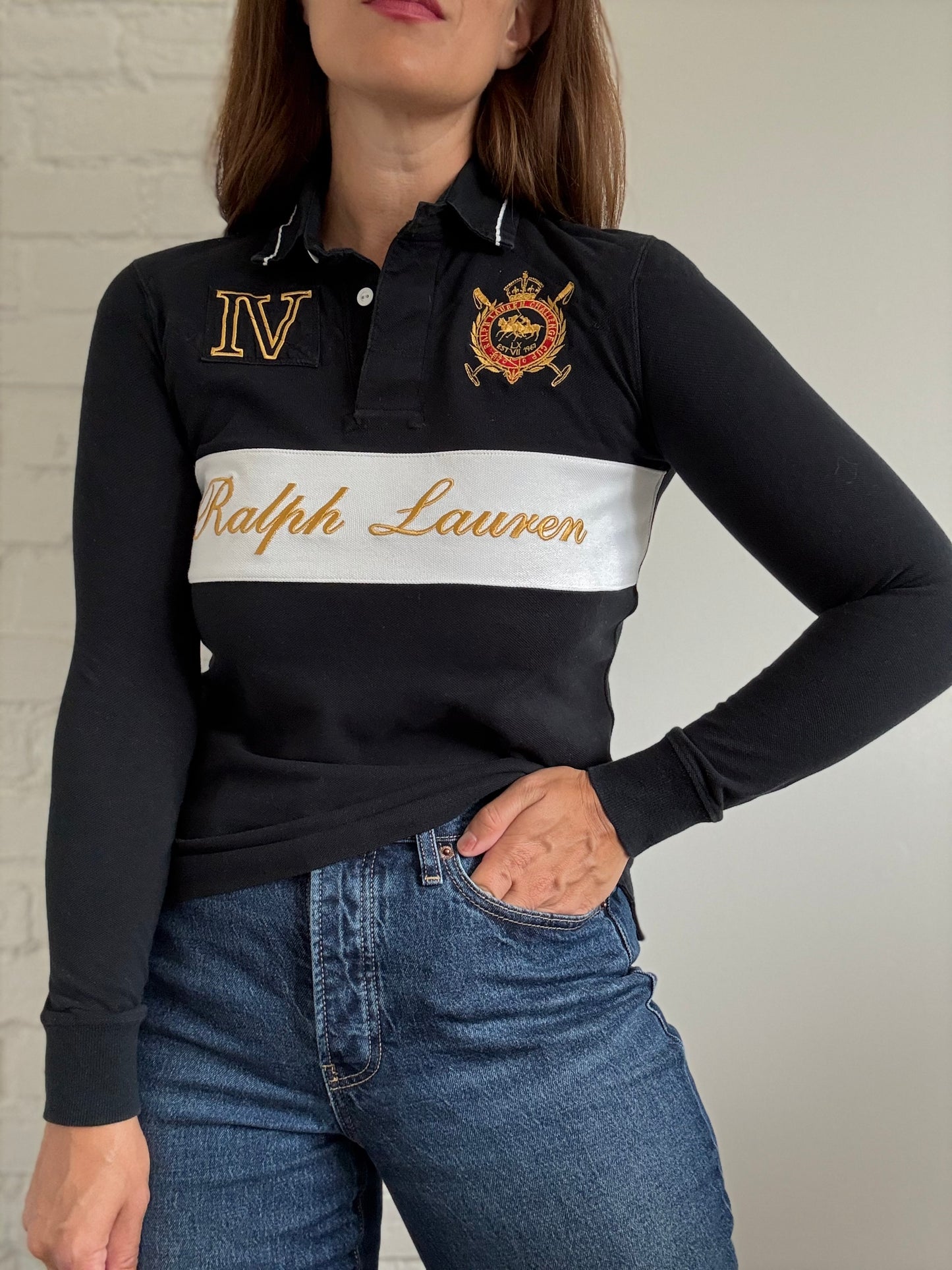 80s Vintage Ralph Lauren Rugby Shirt - Size XS/S