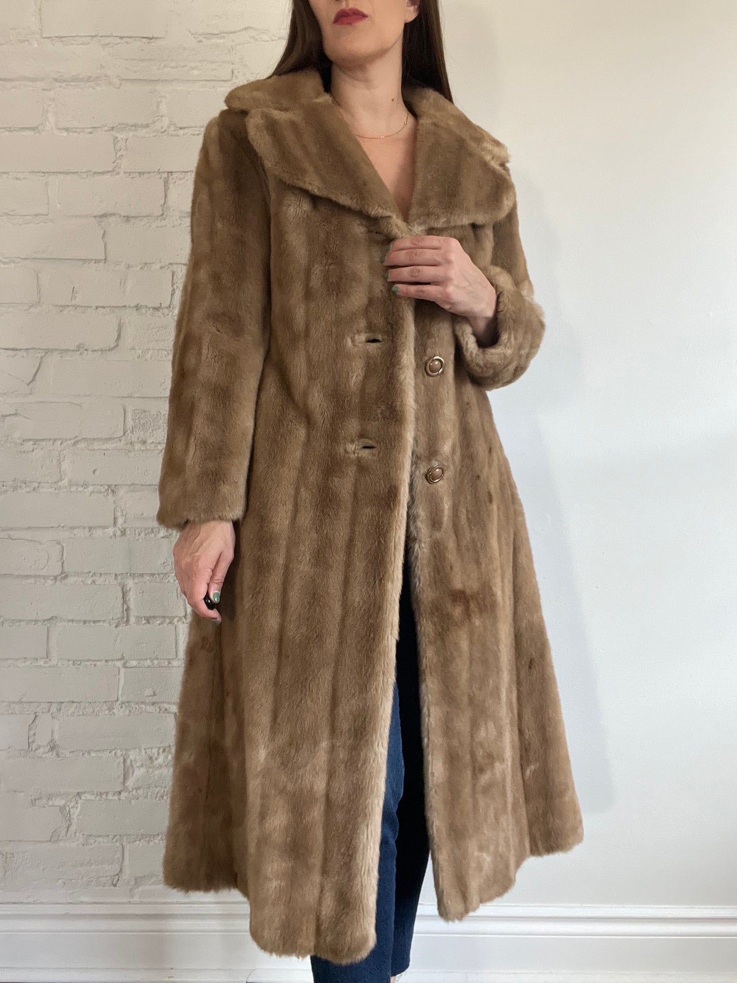 Vintage Faux Fur Jacket - S/M