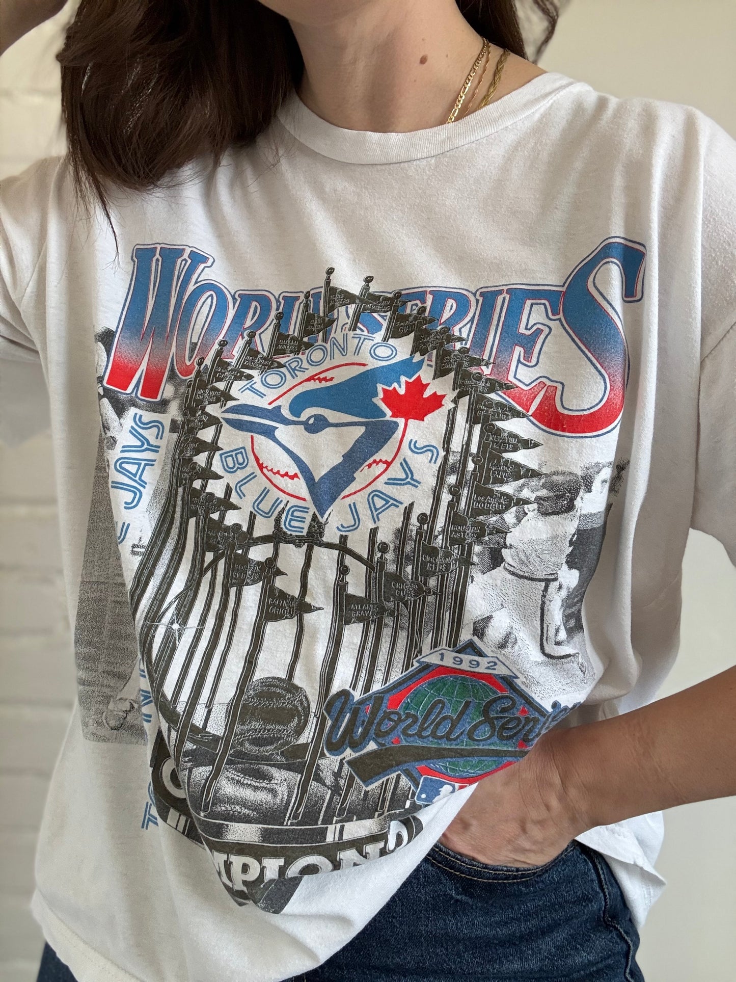 92' World Series Blue Jays T-Shirt - Sz.XL
