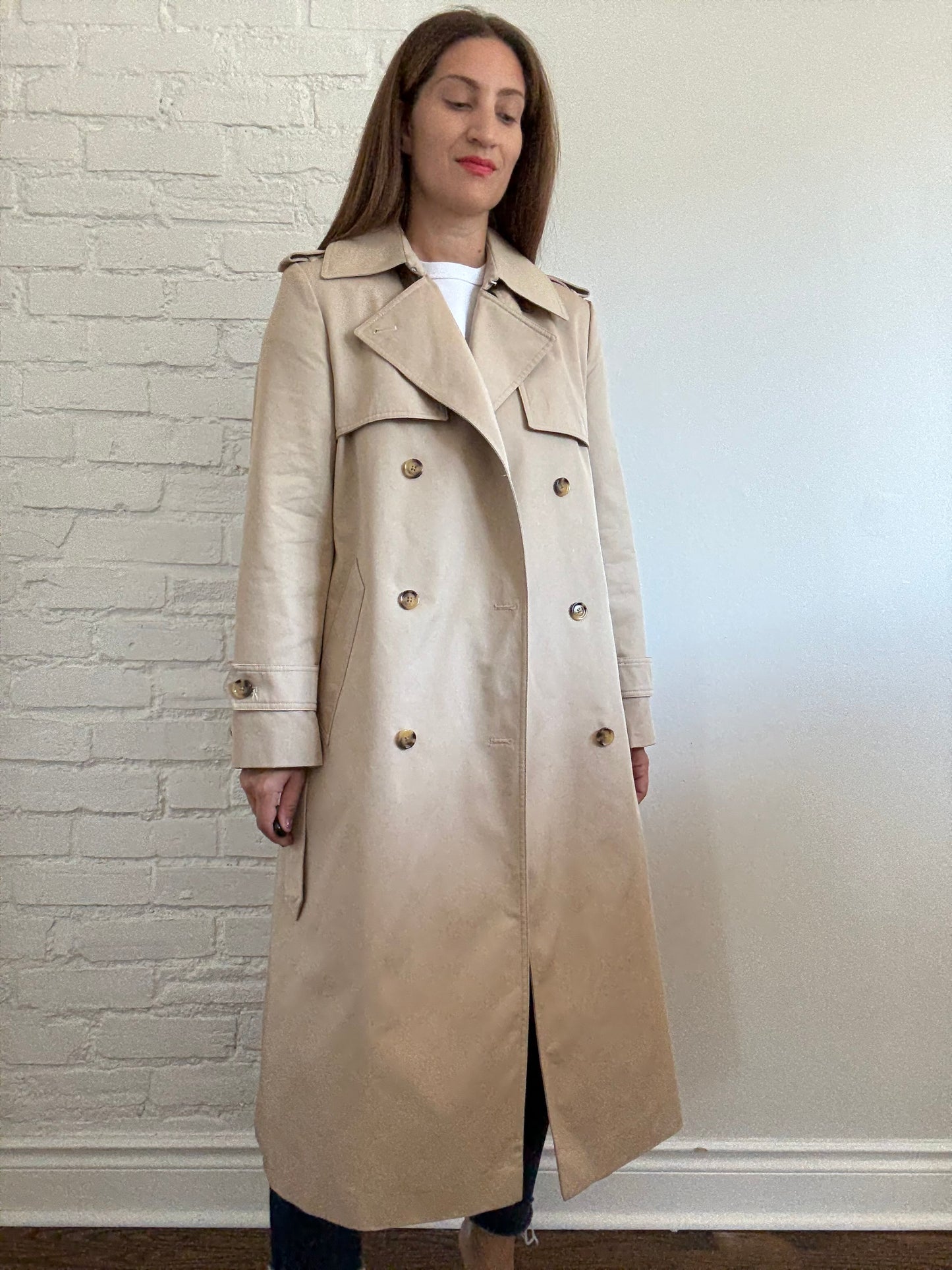 MANGO Trench Coat with Belt - Size M