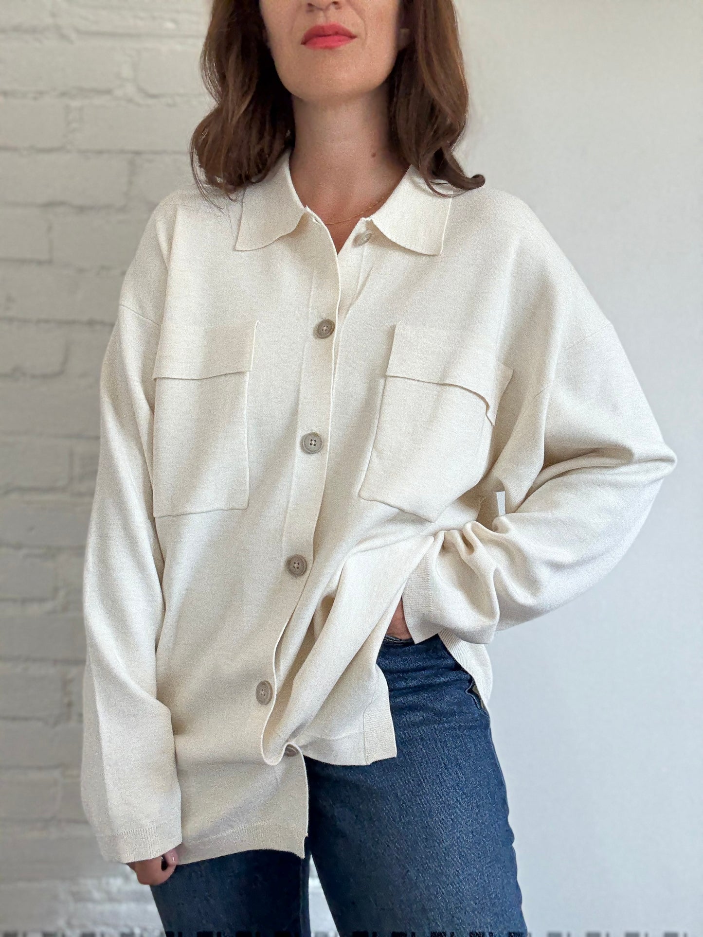 Aritzia Ronnie Oatmeal Sweater - Size L
