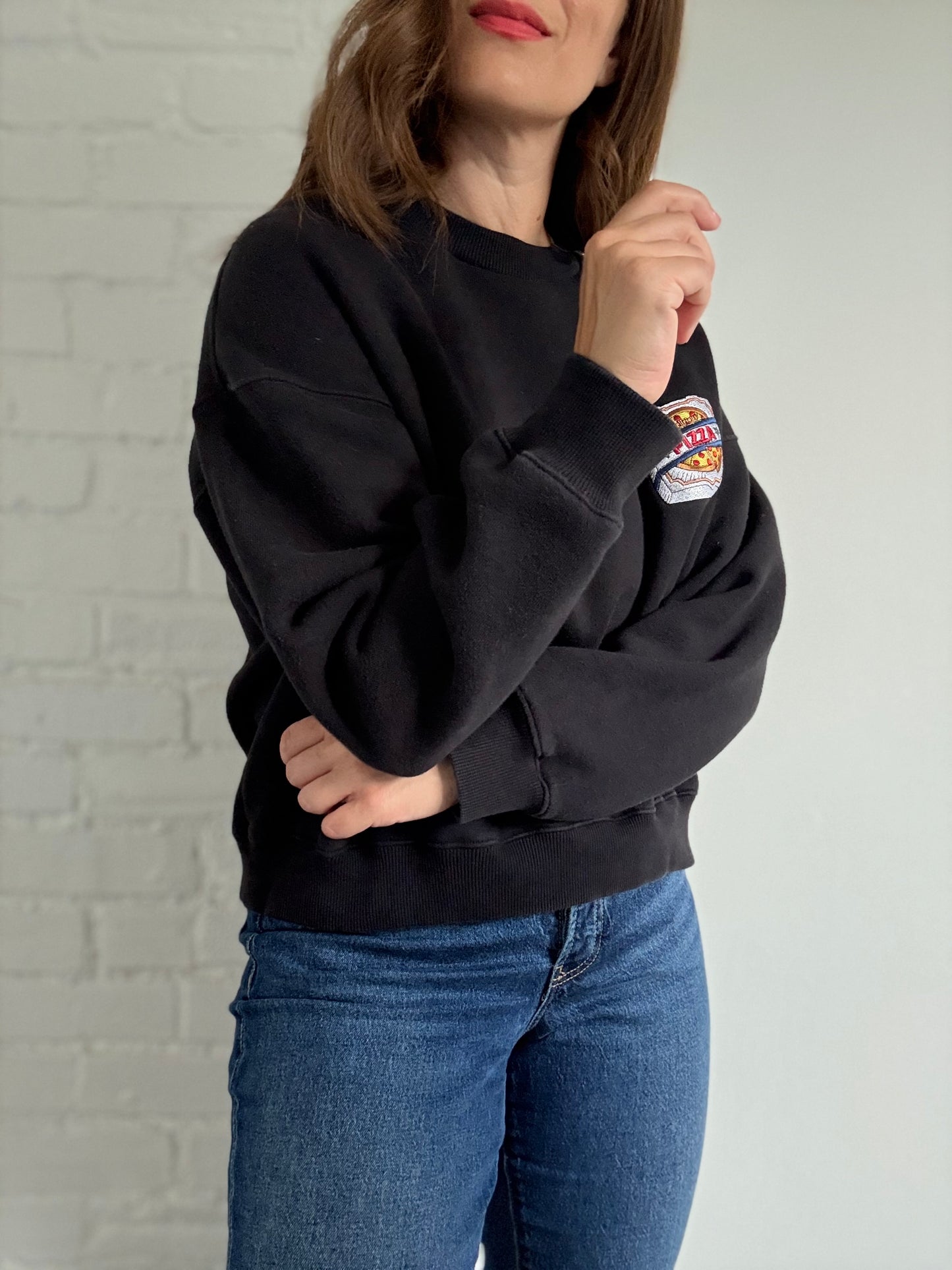 Pizza Plush Crewneck Sweater - Size M/L