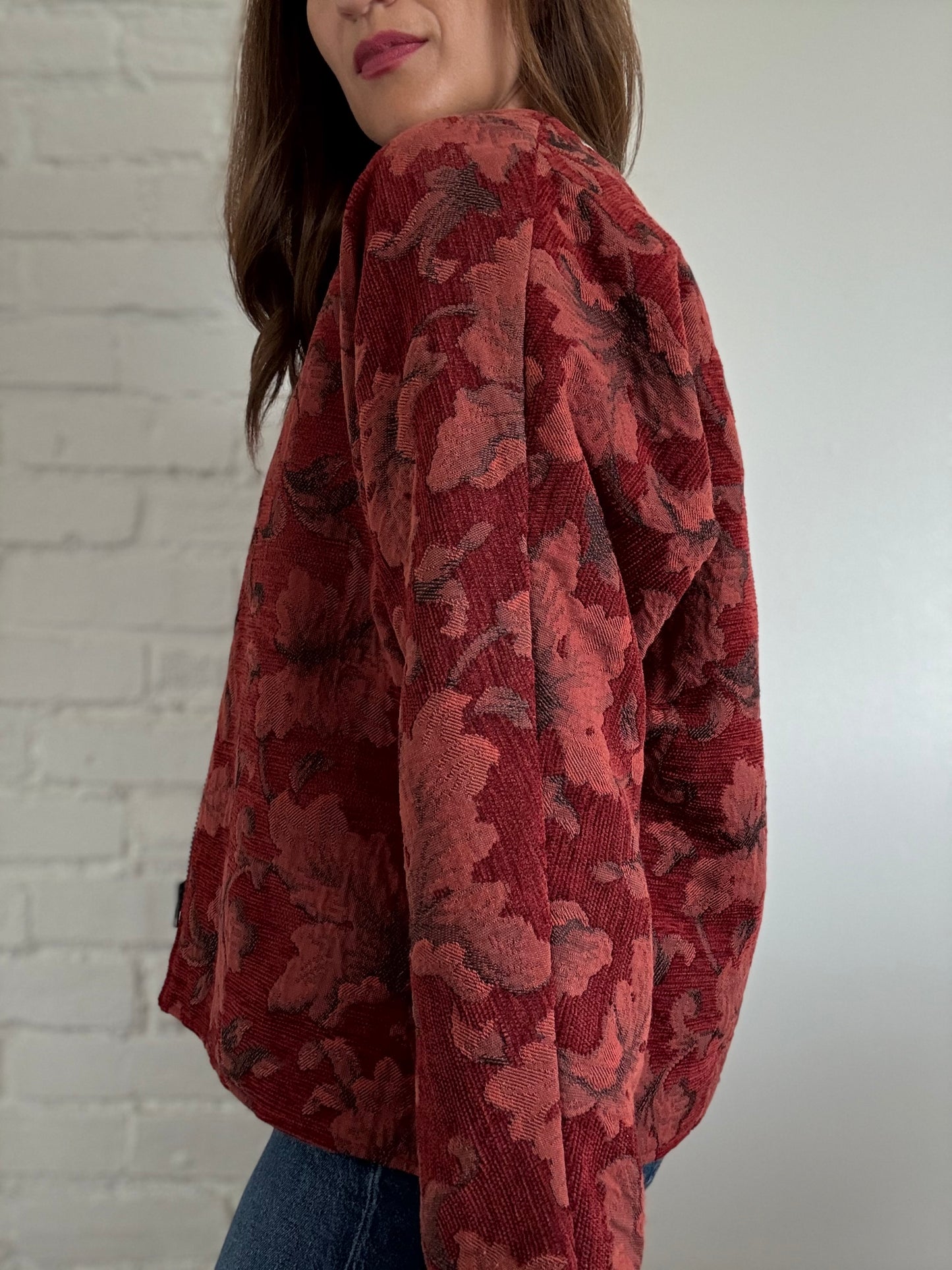 Floral Quilt Texture Jacket - Size XL