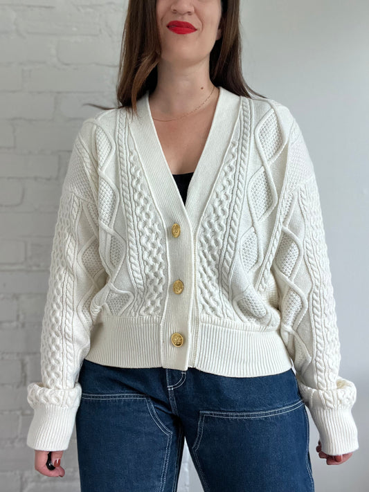Chunky Ivory Sweater - XL
