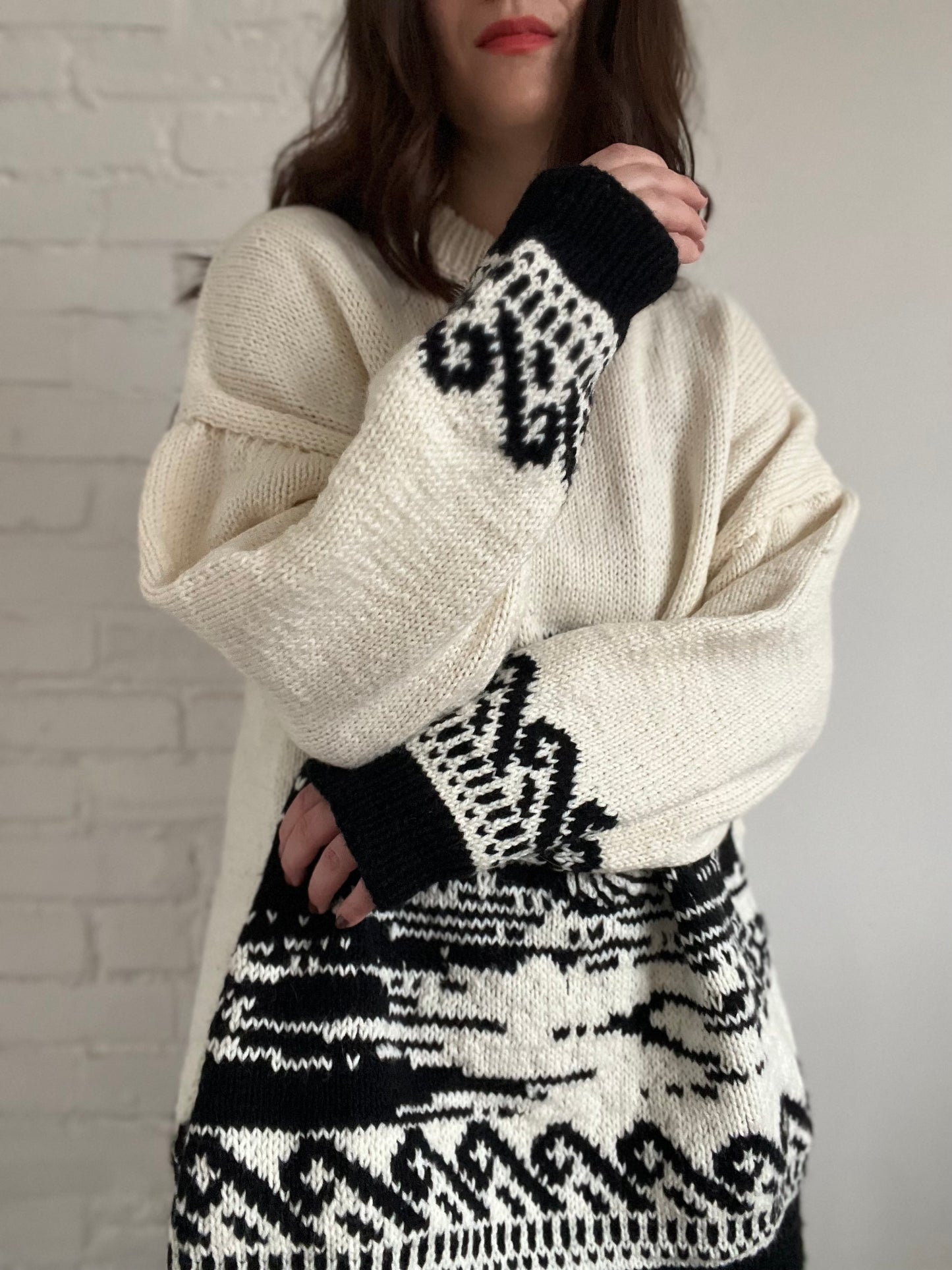 Oversized Loon Knit Sweater - L /XL/XXL
