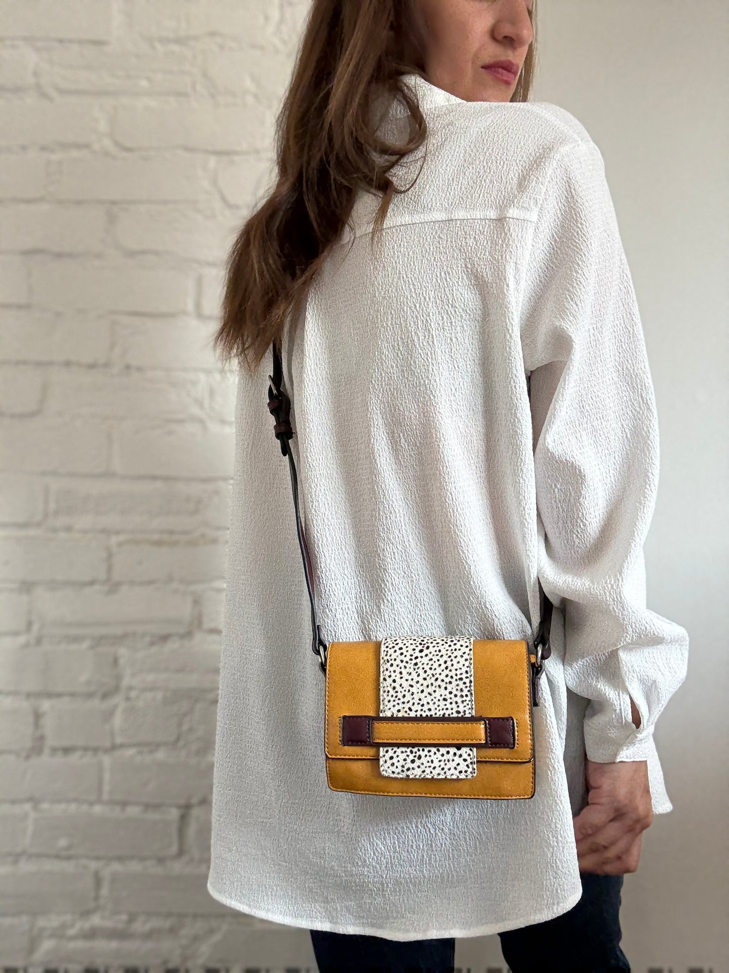 Mini Mustard Dalmatian Purse