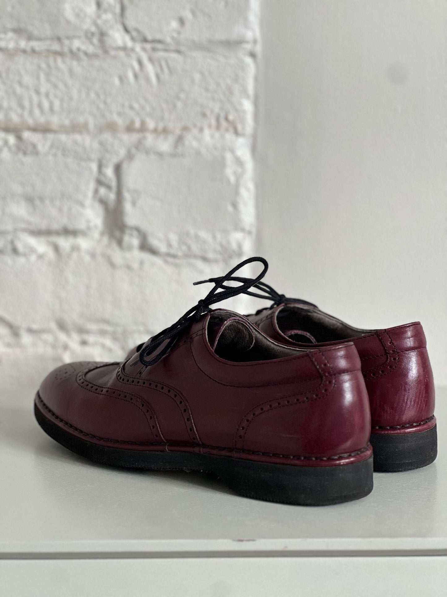 Burgundy Wine Vibram Leather Shoes - Size 9M