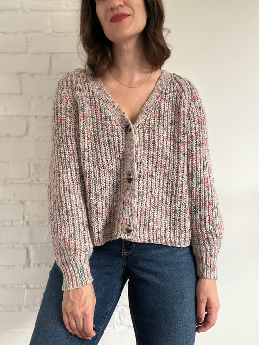 Multi-Neutral Cardigan Knit - M