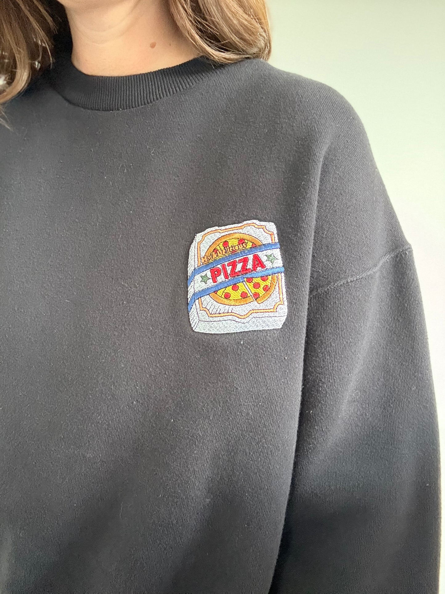 Pizza Plush Crewneck Sweater - Size M/L