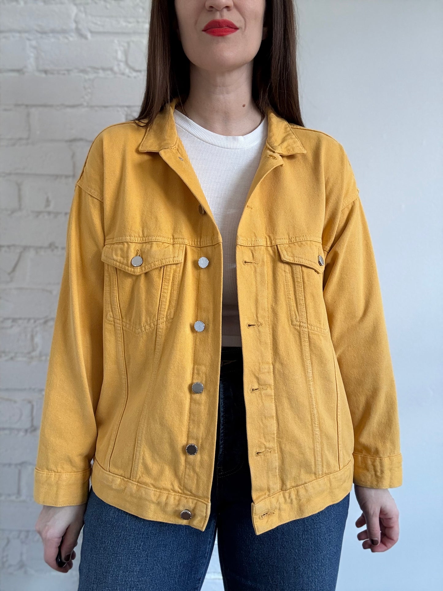 Mustard Yellow Denim Jacket - Sz. M