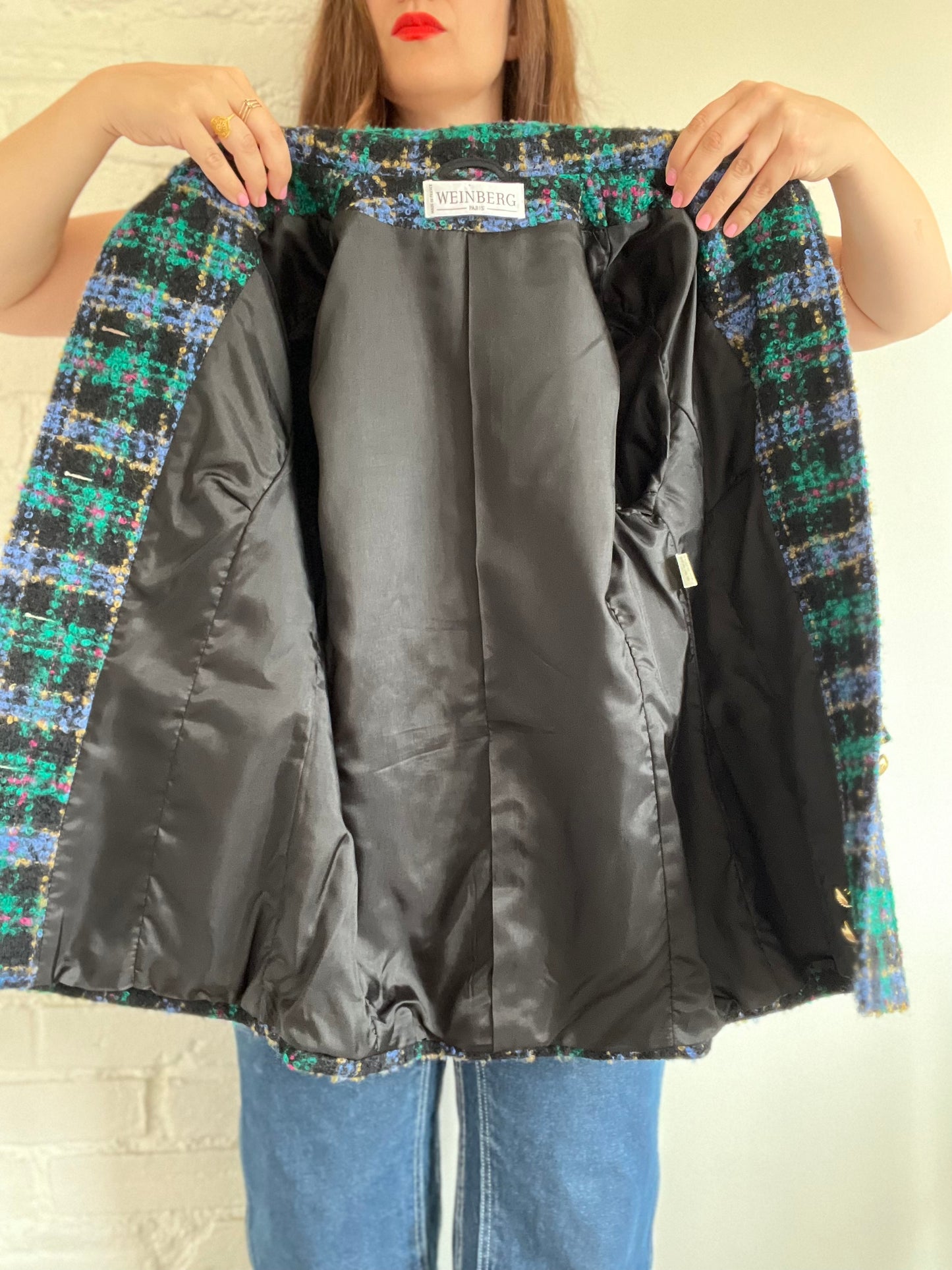 Punchy Tweed Blazer Jacket - S