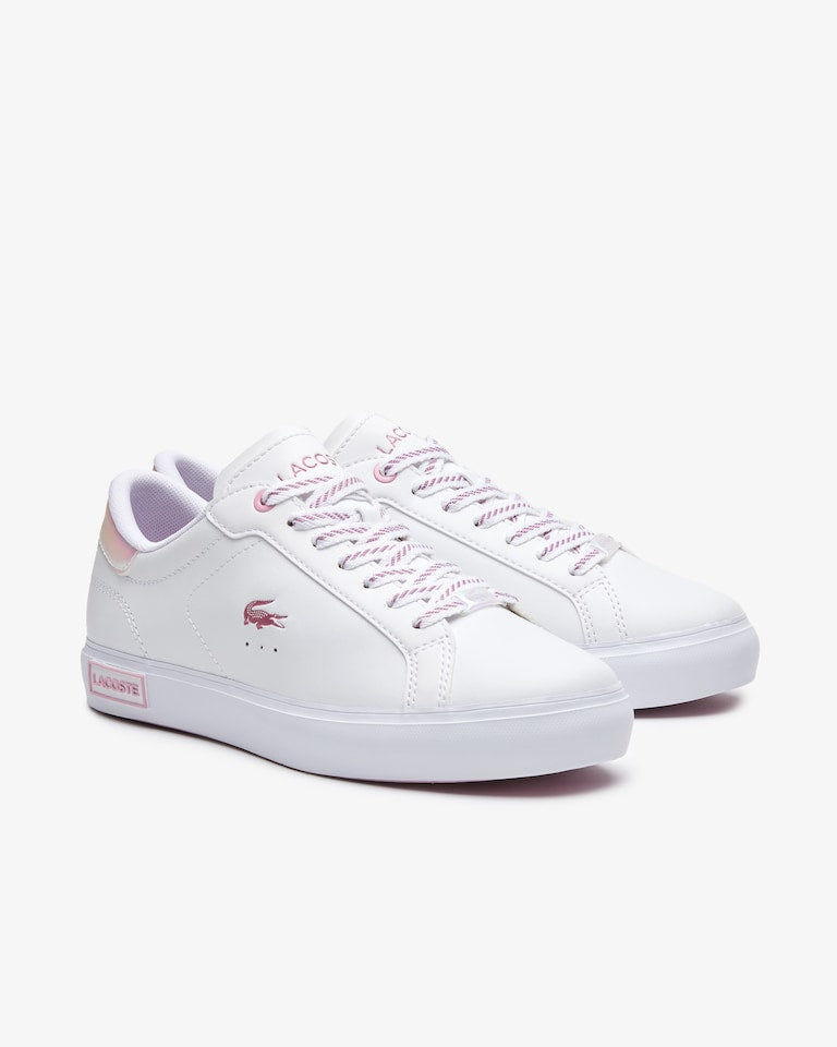 Lacoste Powercourt Leather Trainers - Size 8 Womens