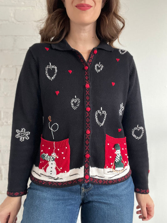 Snowman Love Holiday Sweater - M