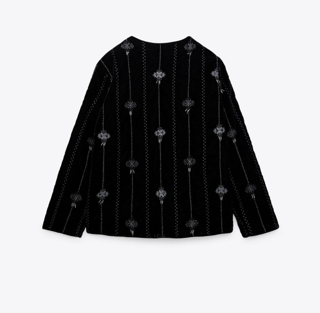 Zara Embroidered Velvet Jacket - S (oversized)