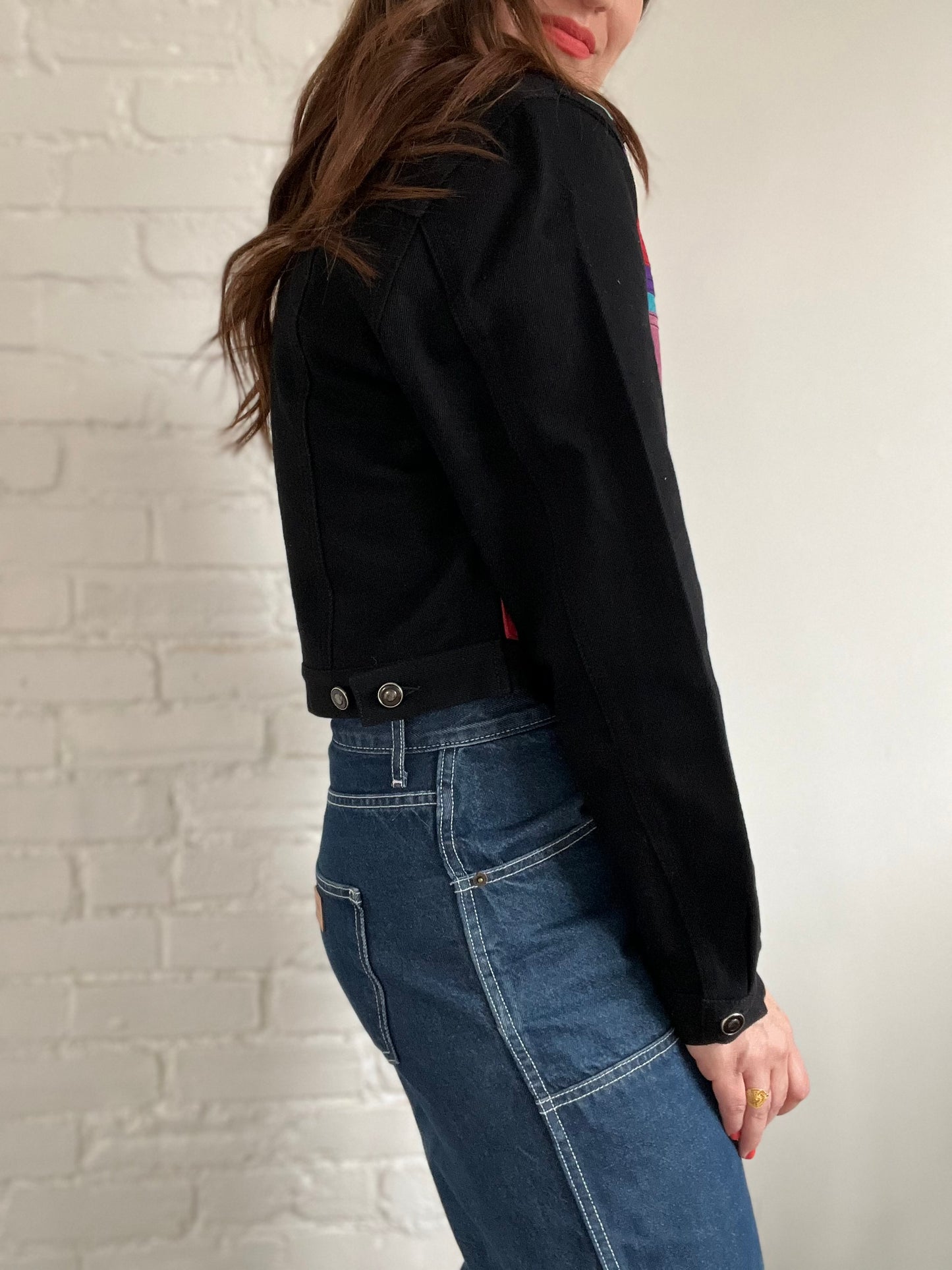 Denim & Suede Patchwork Jacket - M/L