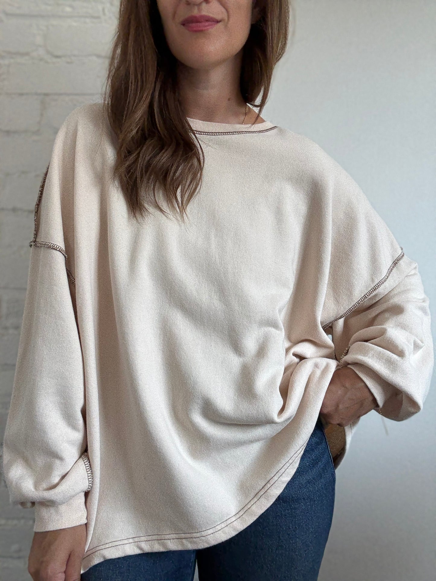 Frank + Oak Oversized Sweater - Size S (oversized)