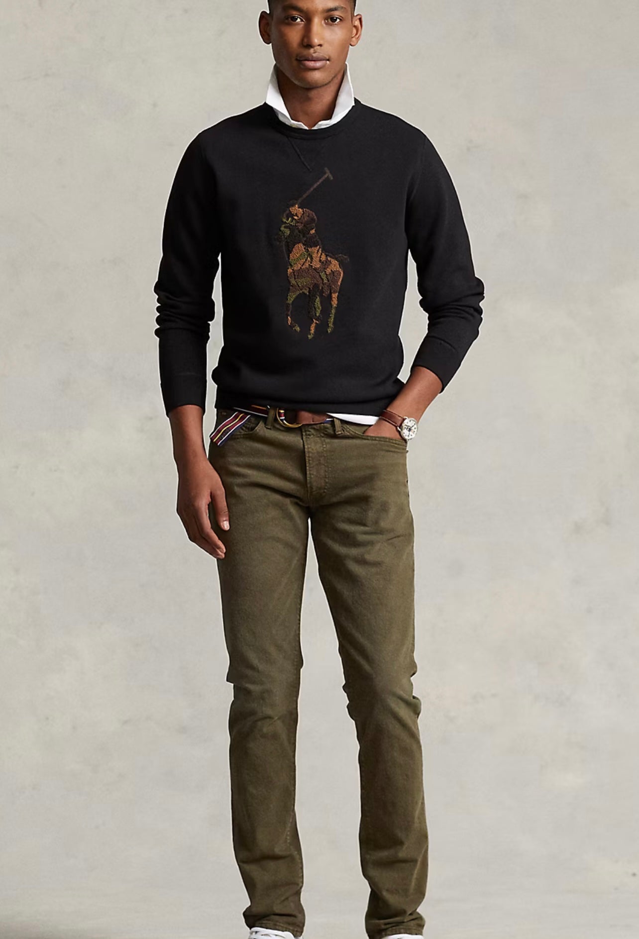 Polo Pony Double-Knit Sweatshirt - Sz. L/XL