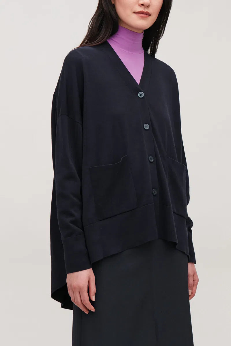 COS Draped Back Cardigan - Size M