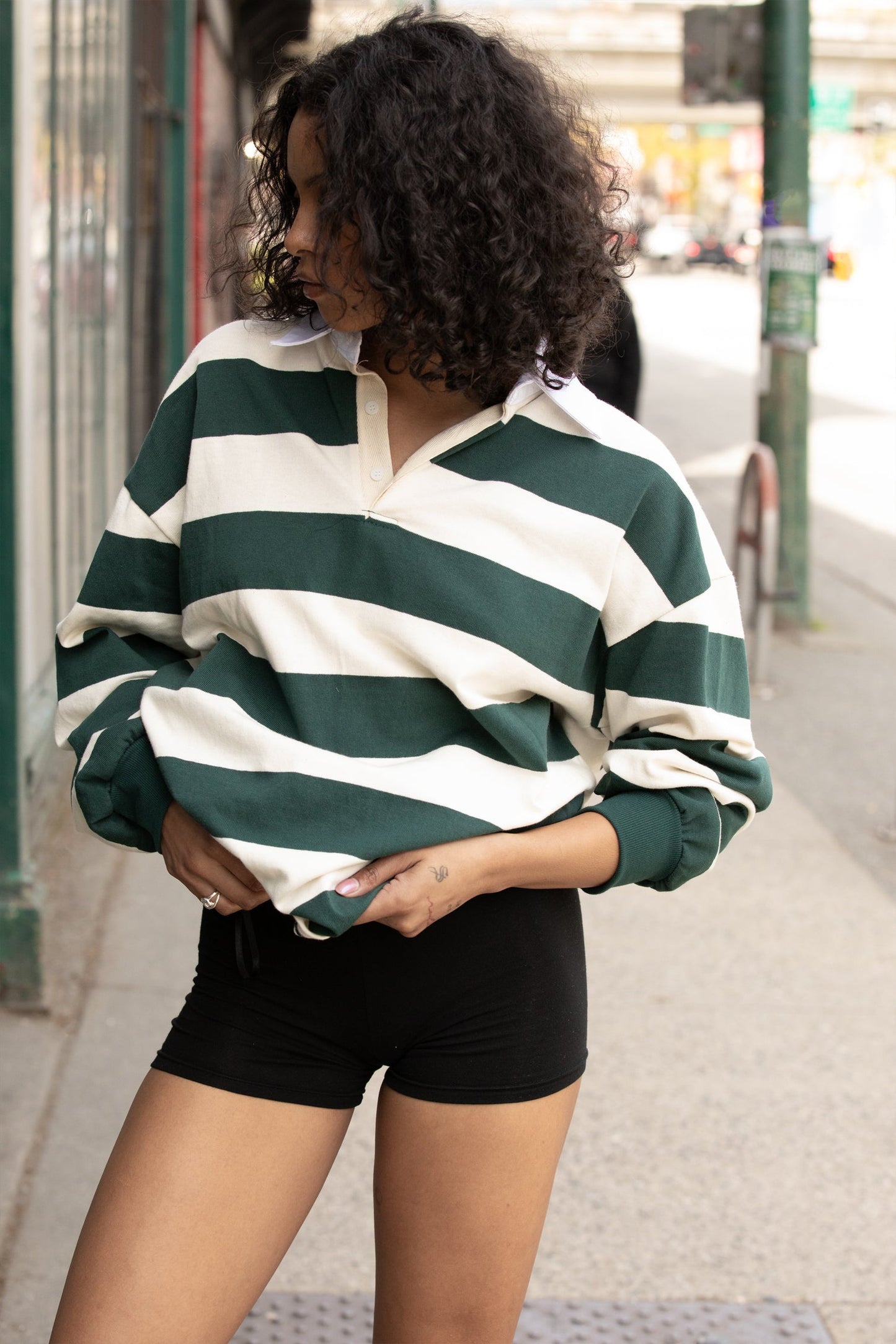Oak + Fort Rugby Shirt - Size S (Oversized)