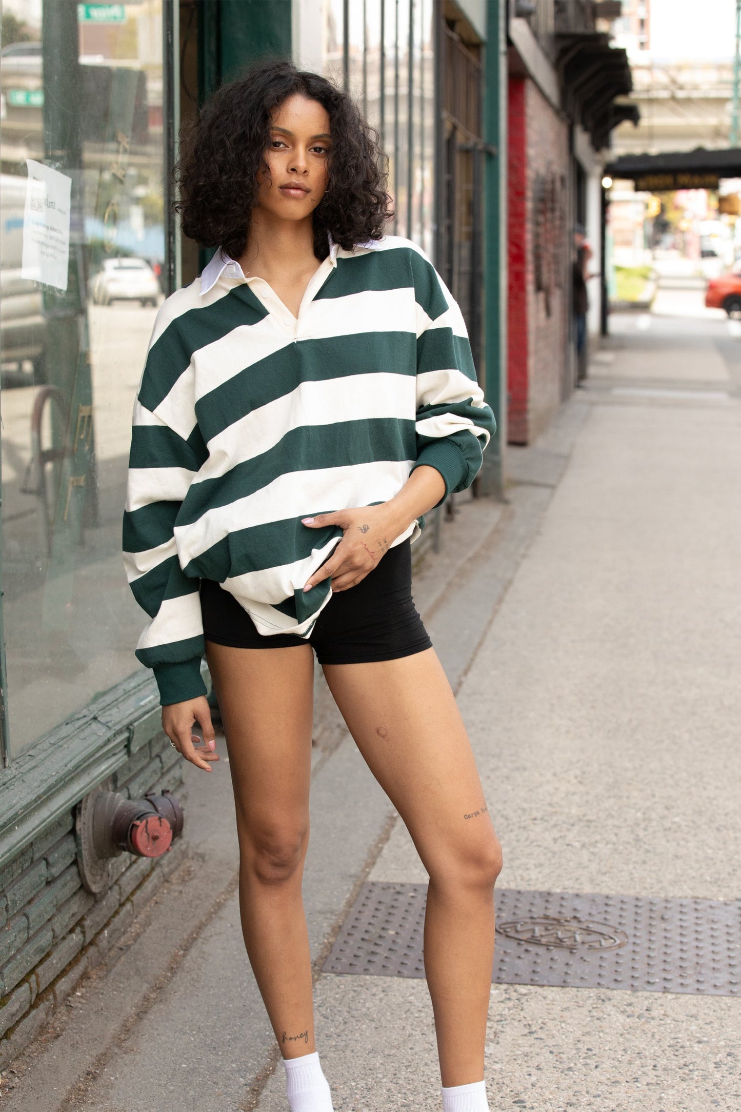Oak + Fort Rugby Shirt - Size S (Oversized)