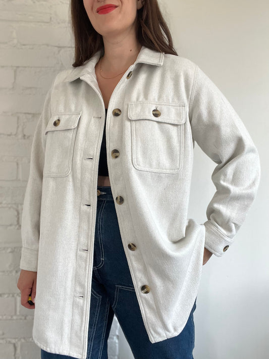Soft Brushed Utility Shacket - L