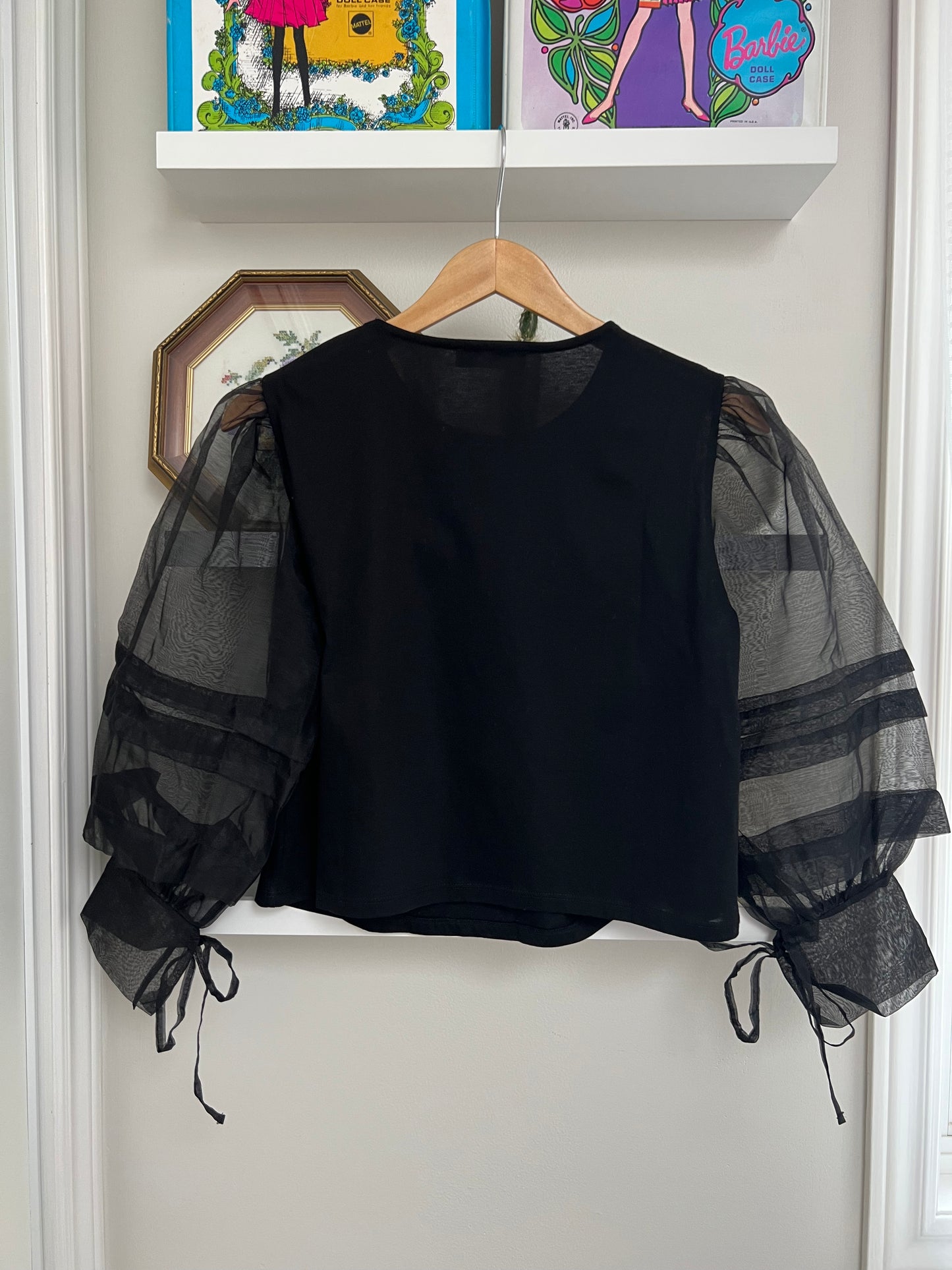 Organza Sleeve Shirt - XS