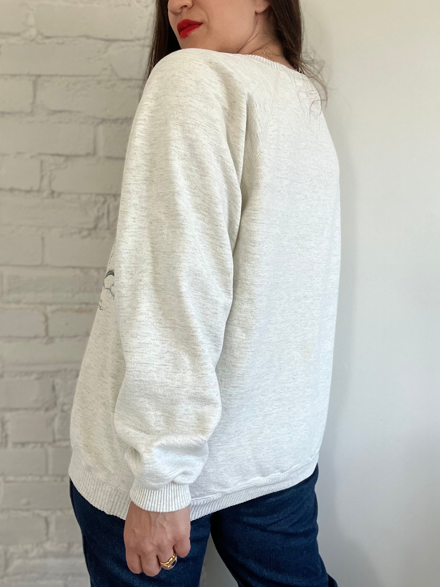 Heather Grey Wolf Sweater - XL