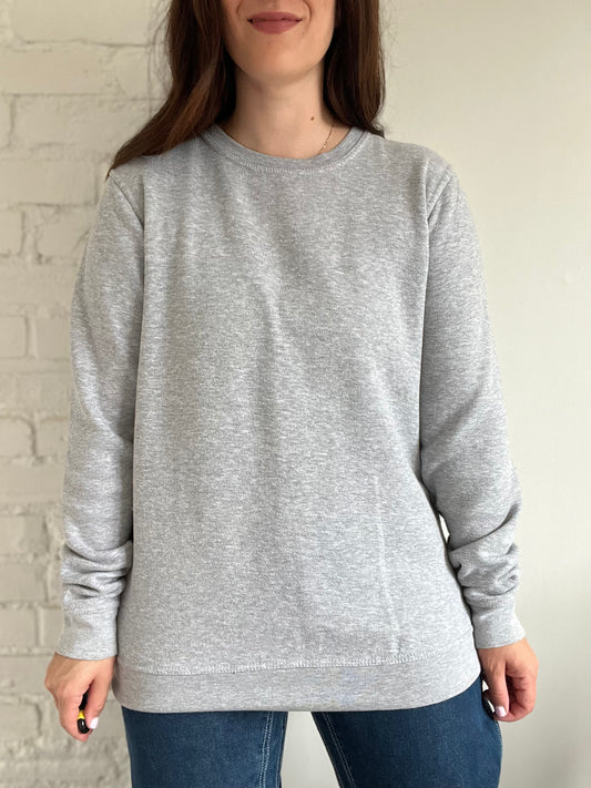 Minimalist Heather Grey Sweater - M