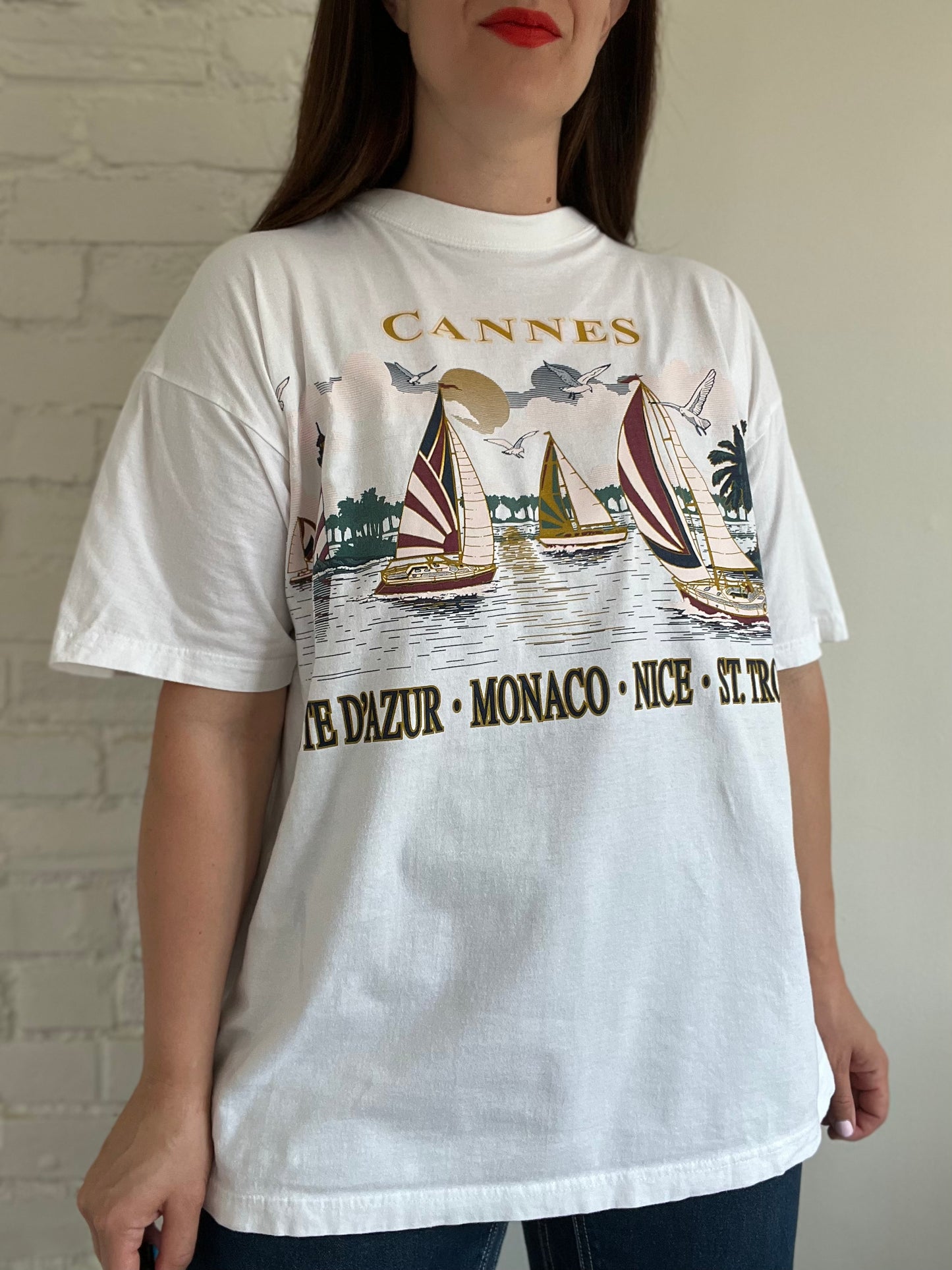 Cannes Southern France Sailing T-Shirt - XL/XXL