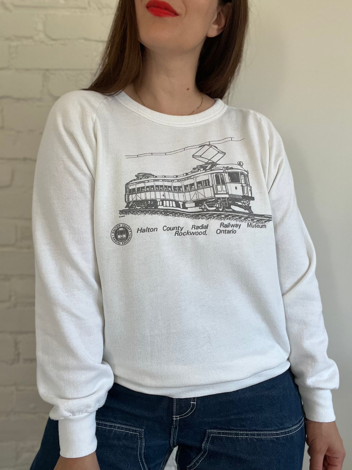 Vintage Halton County Railway Museum Sweater - L