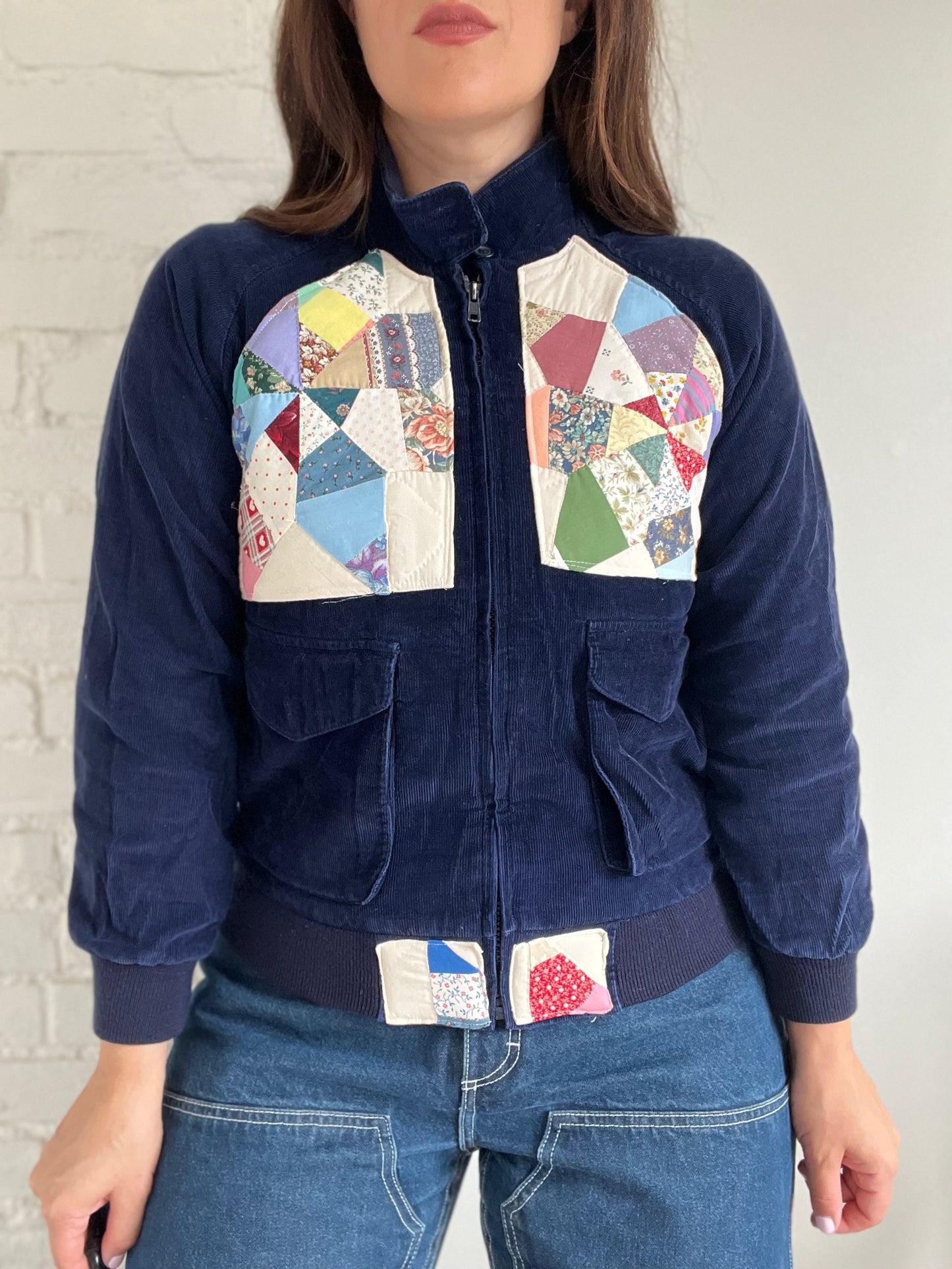 Reworked Patchwork Cord Jacket - M