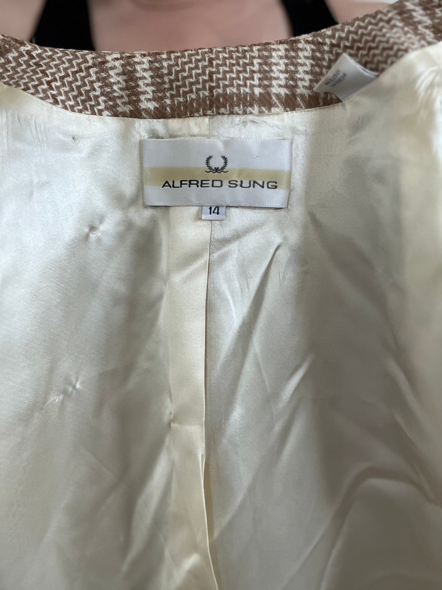 Vintage Plaid Neutral Blazer - L