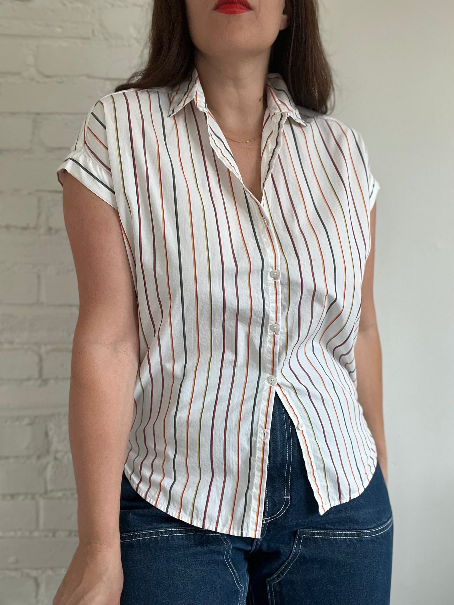 Madewell Stripe Central Shirt - XXS (oversized)