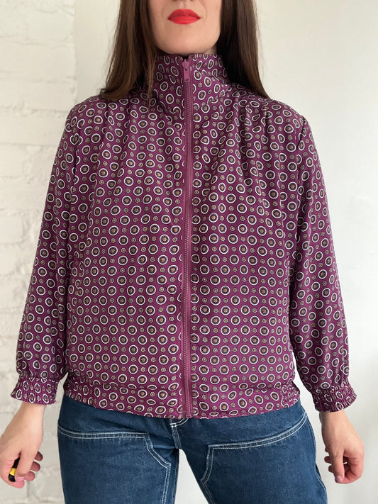 Silky Reversible Bomber Jacket - L