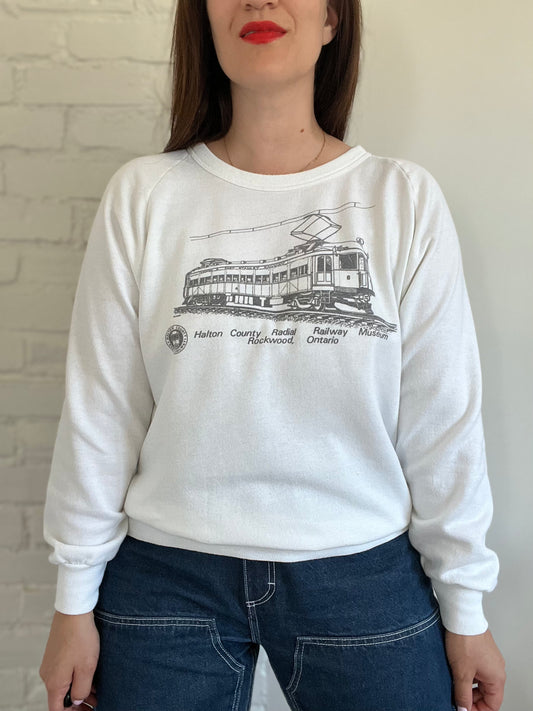 Vintage Halton County Railway Museum Sweater - L