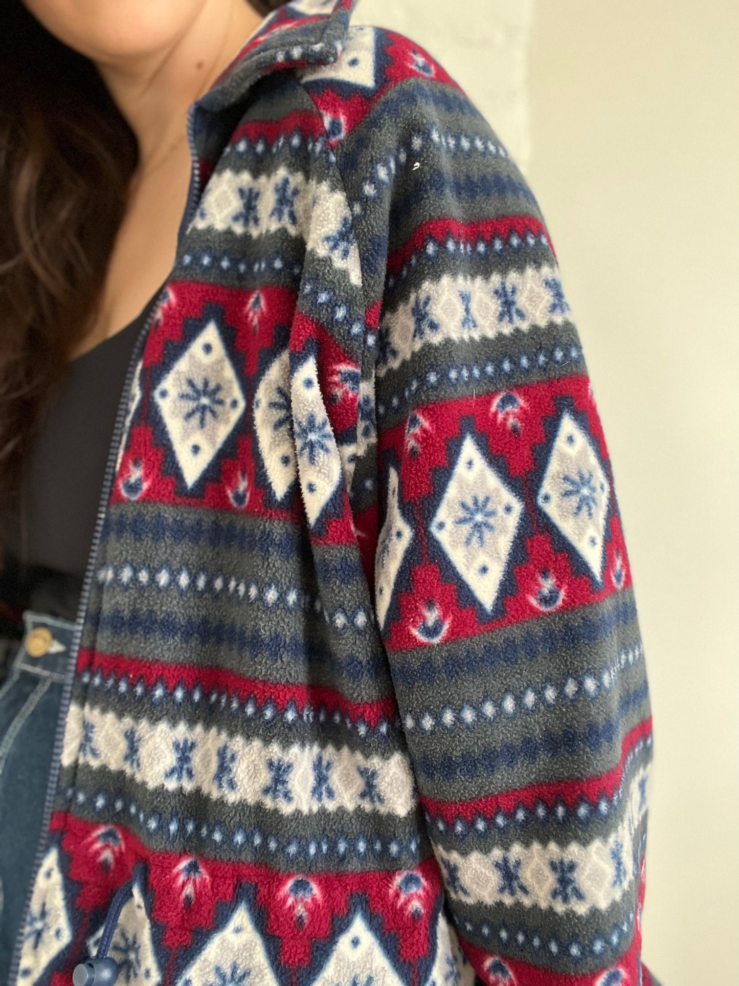 Diamond Fleece Zip-Up - XL