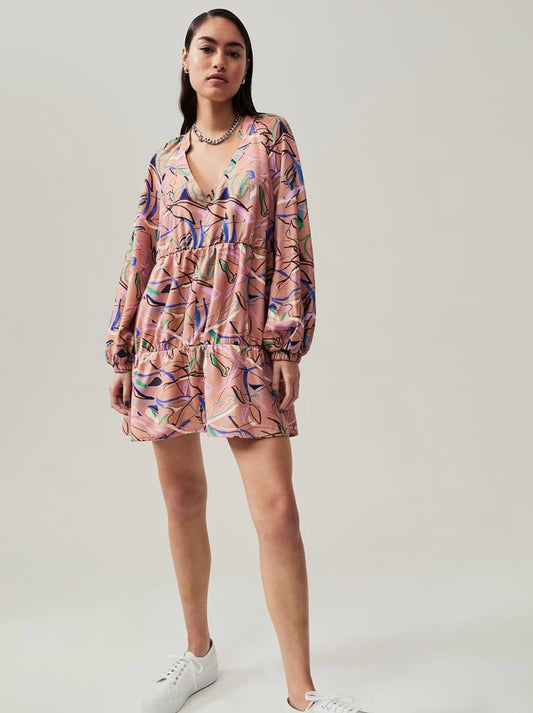 Tiered Babydoll Dress - L