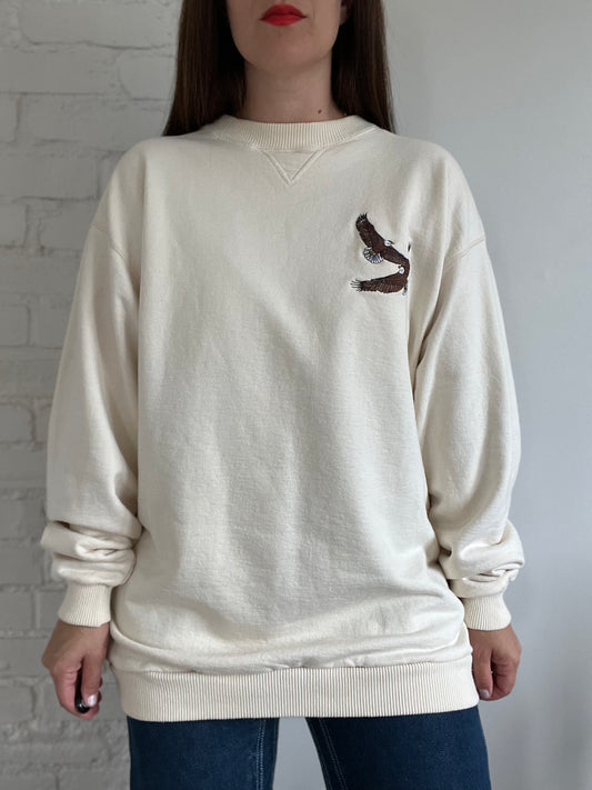 Vintage Eagle Embroidered Sweater - L/XL
