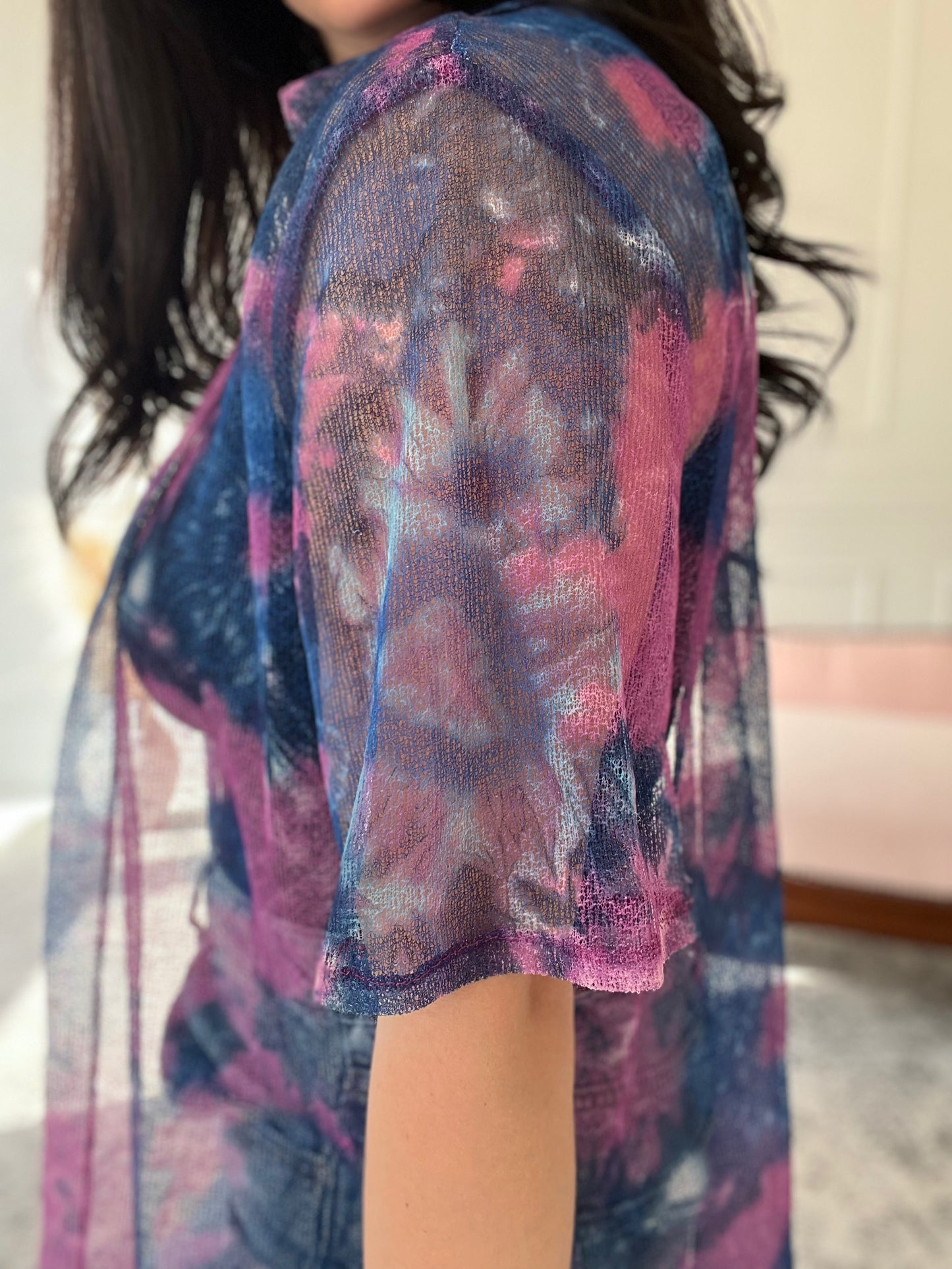 Sheer Tie Dye Cover Up - One Size