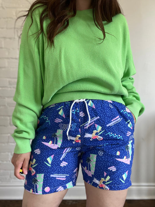 Boardies Mens Swim Shorts Surf Theme - L (Mens)