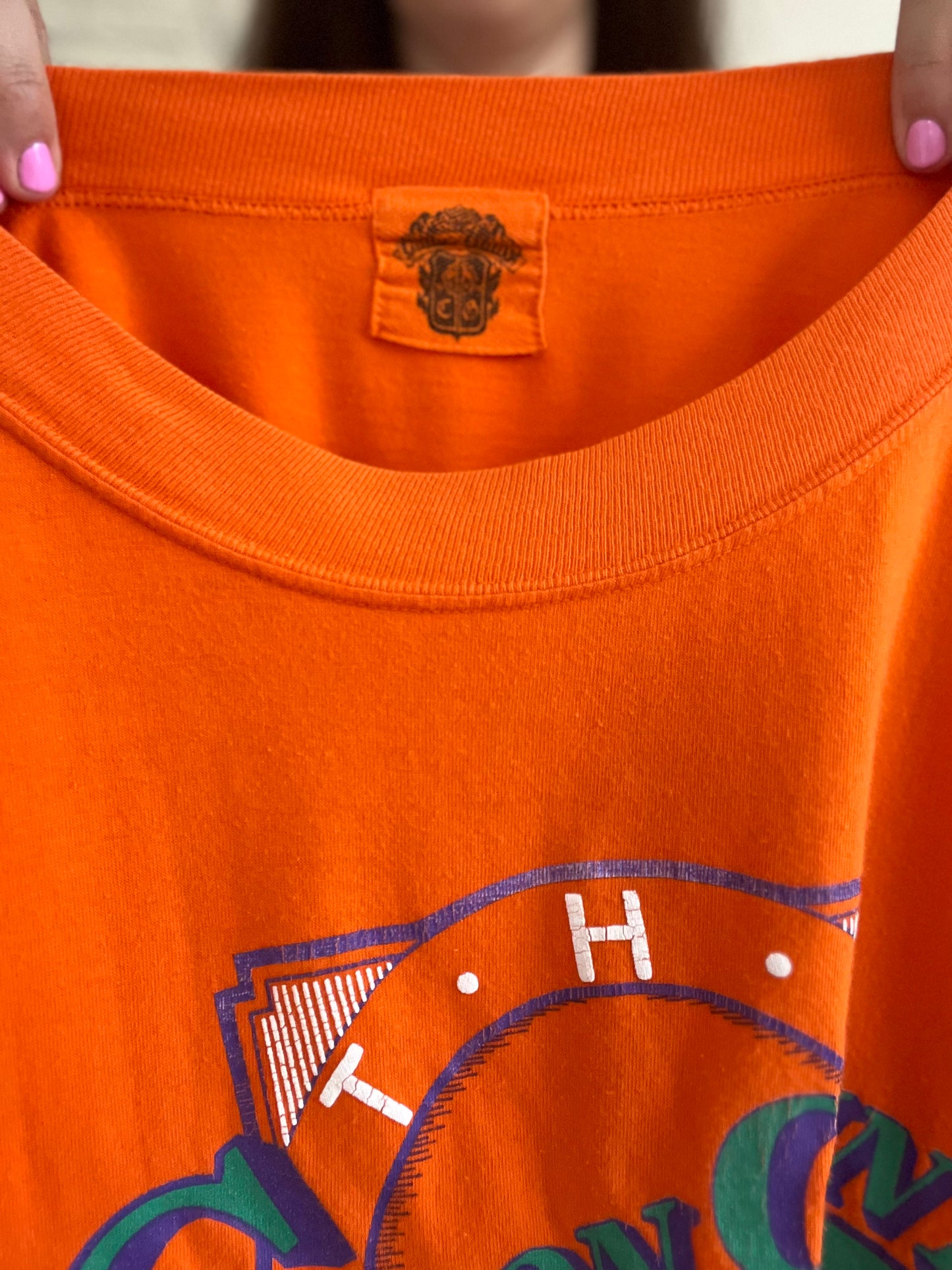 90s Cotton Ginny Orange T-Shirt - XL
