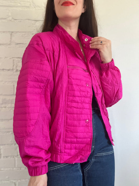 Hot Pink Panel Track Jacket - M/L