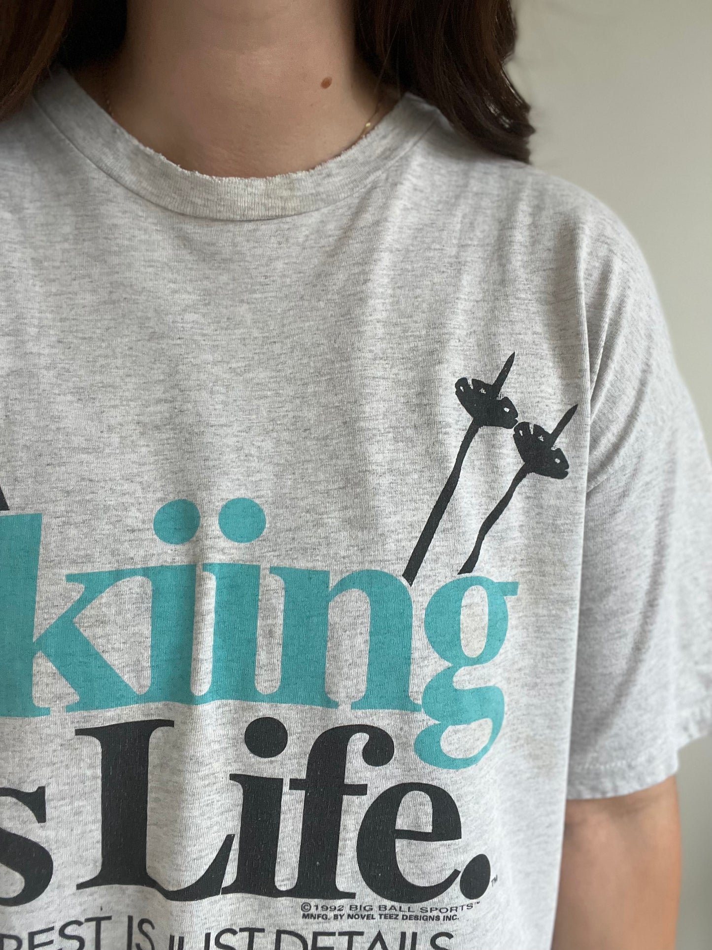 Skiing is Life Retro T-Shirt - XL