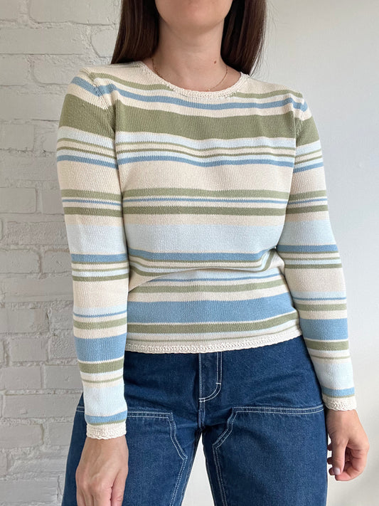 Striped Lounge Knit Sweater - M/L