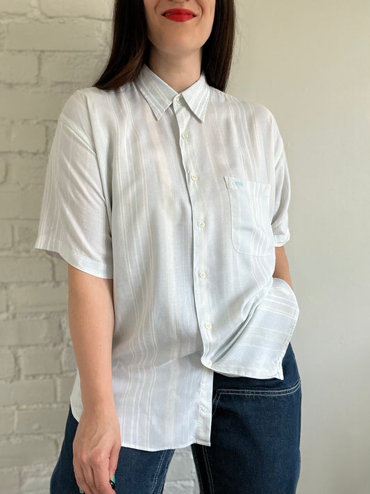 Casual Striped Button-Up - L