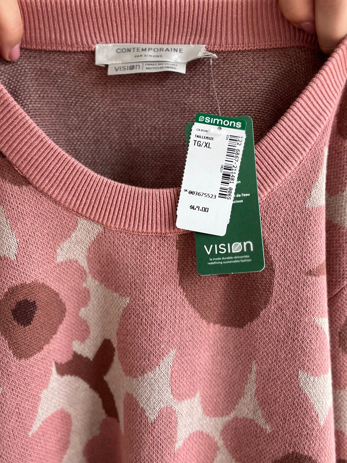 Large Daisy Knit Sweater - XL