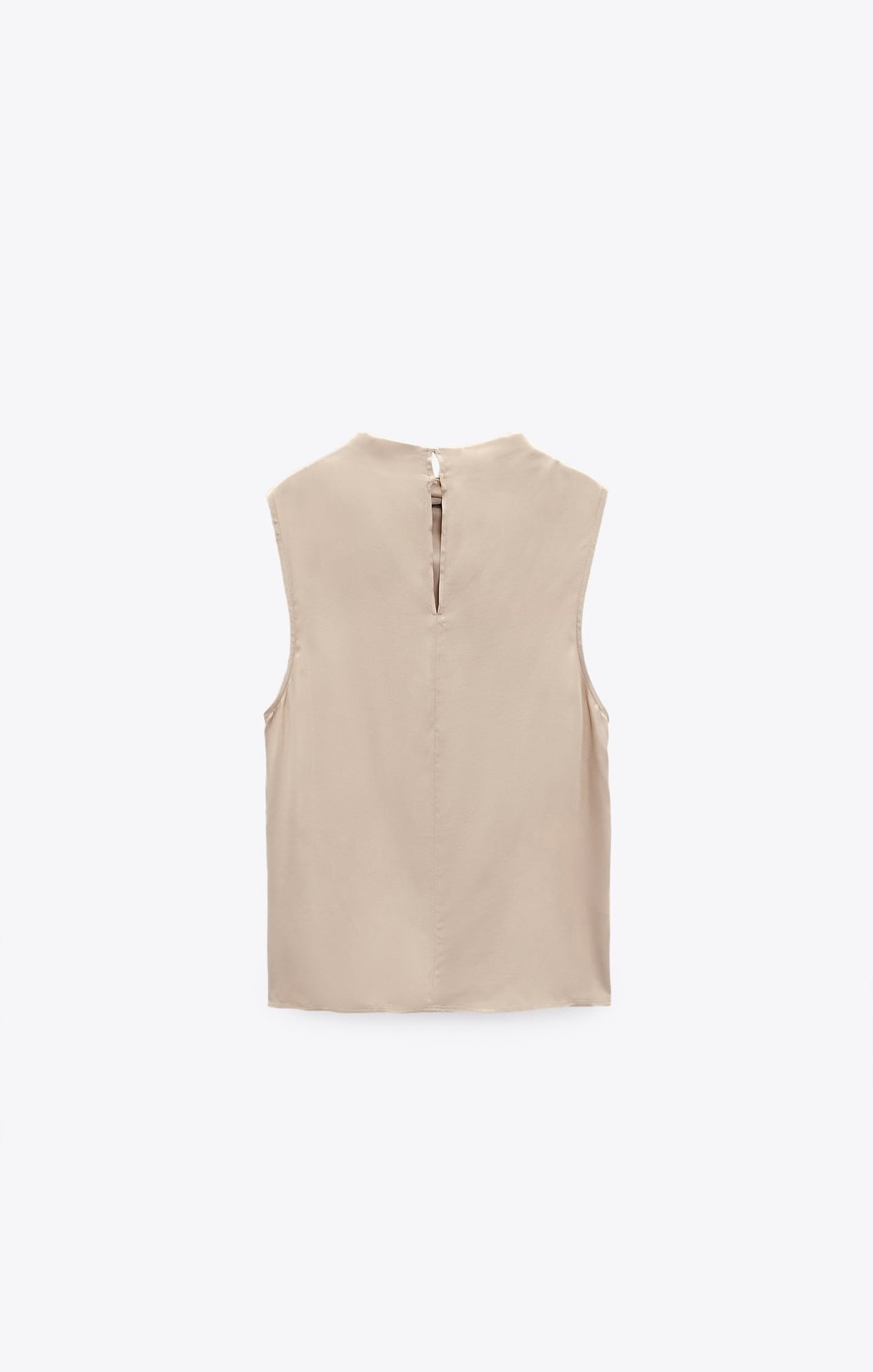 Ruched Satin Effect Top - L