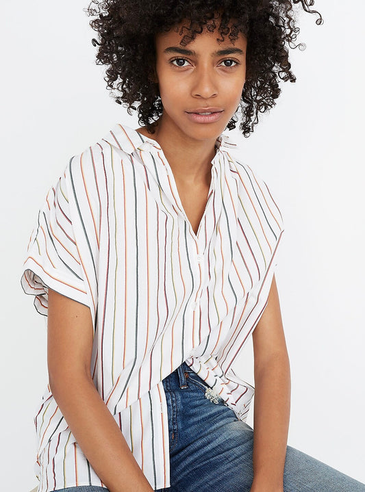 Madewell Stripe Central Shirt - XXS (oversized)